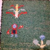 Tapis vintage fait main Gabbeh du Moyen-Orient 140cm x 215cm (1960s)