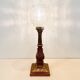 lampe chandelier en bronze doré XIXe avec globe en verre pointe de diamant