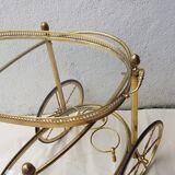 Oval brass serving table