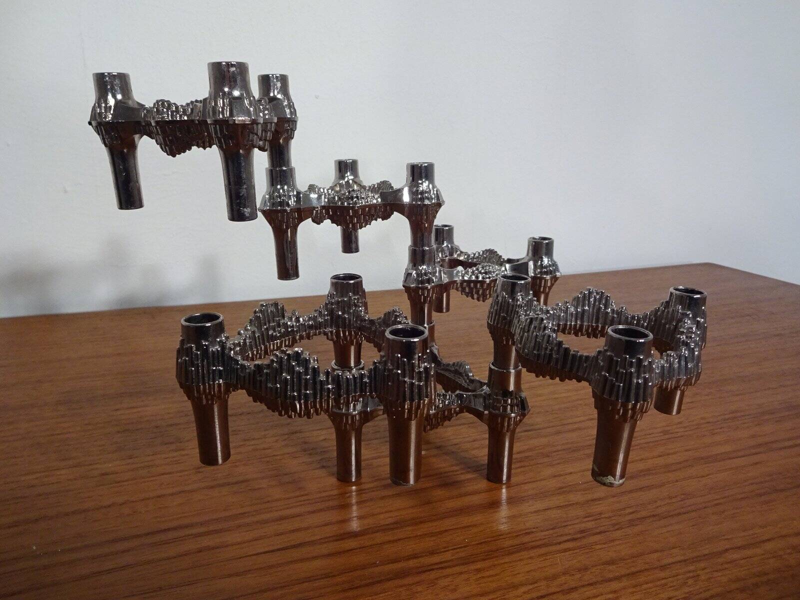 Candleholders by Ceasar Stoffi & Fritz Nagel for BMF, 1960s, Set of 6