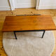 Table basse pin et métal vintage