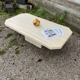 Travertine coffee table
