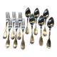 Ménagère en métal argenté 6 cuillères, 6 fourchettes