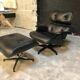 Fauteuil lounge Charles Eames All black