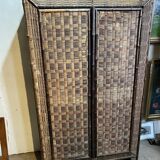 Two-door bamboo wardrobe