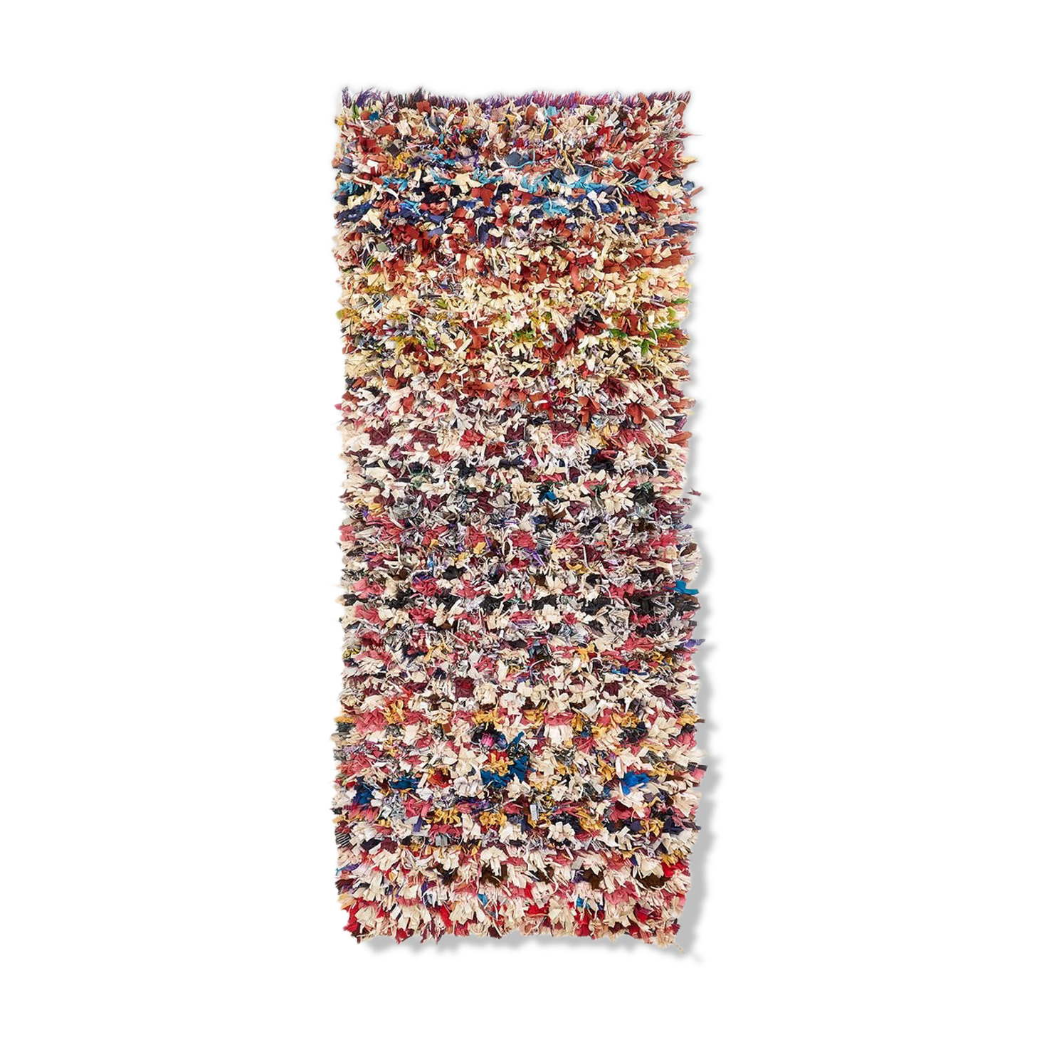 Carpet long boucherouite faded colours 85 x 210 cm