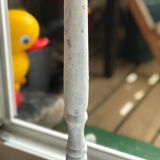 Vintage wooden side table with white patina