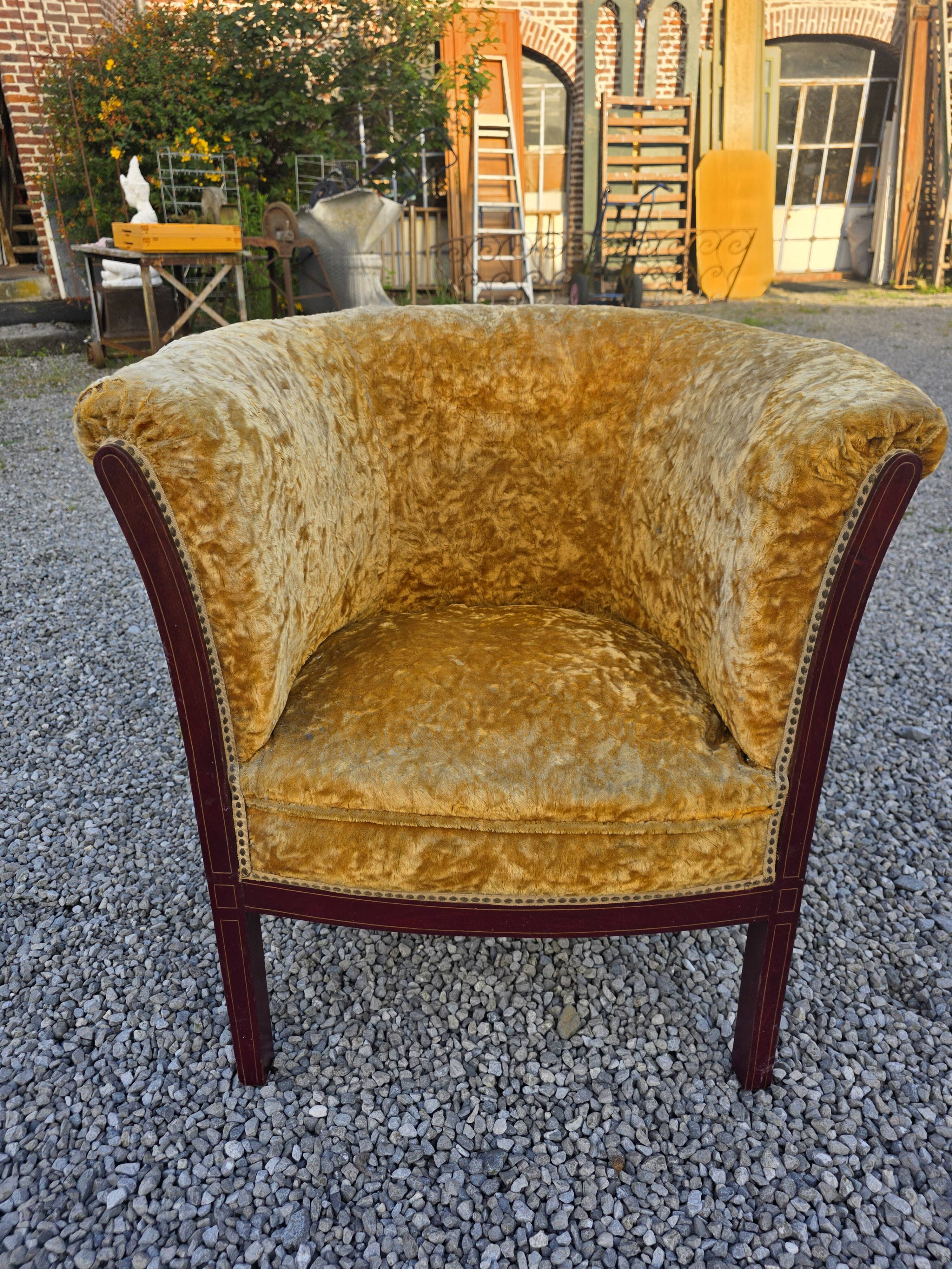 Fauteuil club art déco années 1930