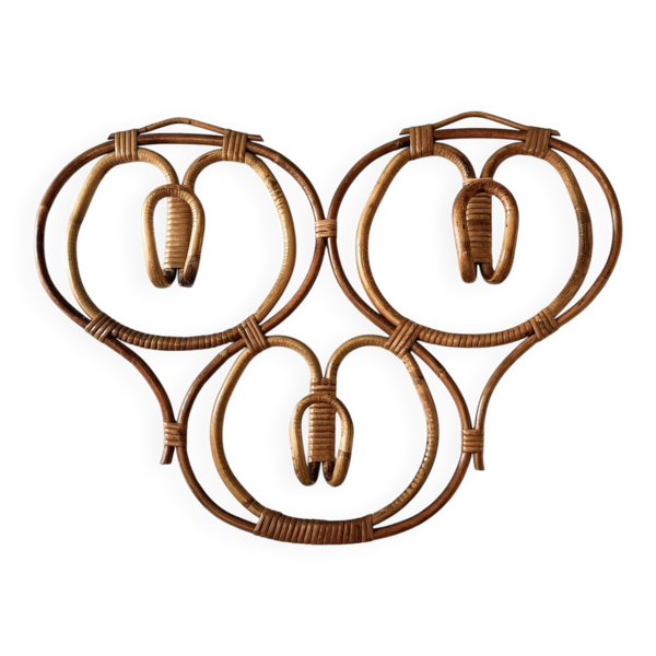 Porte manteaux en rotin Franco Albini 1960