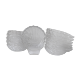 Lot de 12 coquilles saint-jacques en verre Pyrex france