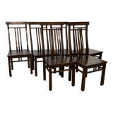 Set of 6 Mahogany wooden chairs