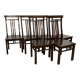 Série de 6 chaises en bois Acajou