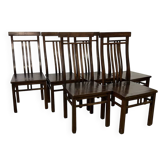 Set of 6 Mahogany wooden chairs