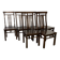 Série de 6 chaises en bois Acajou