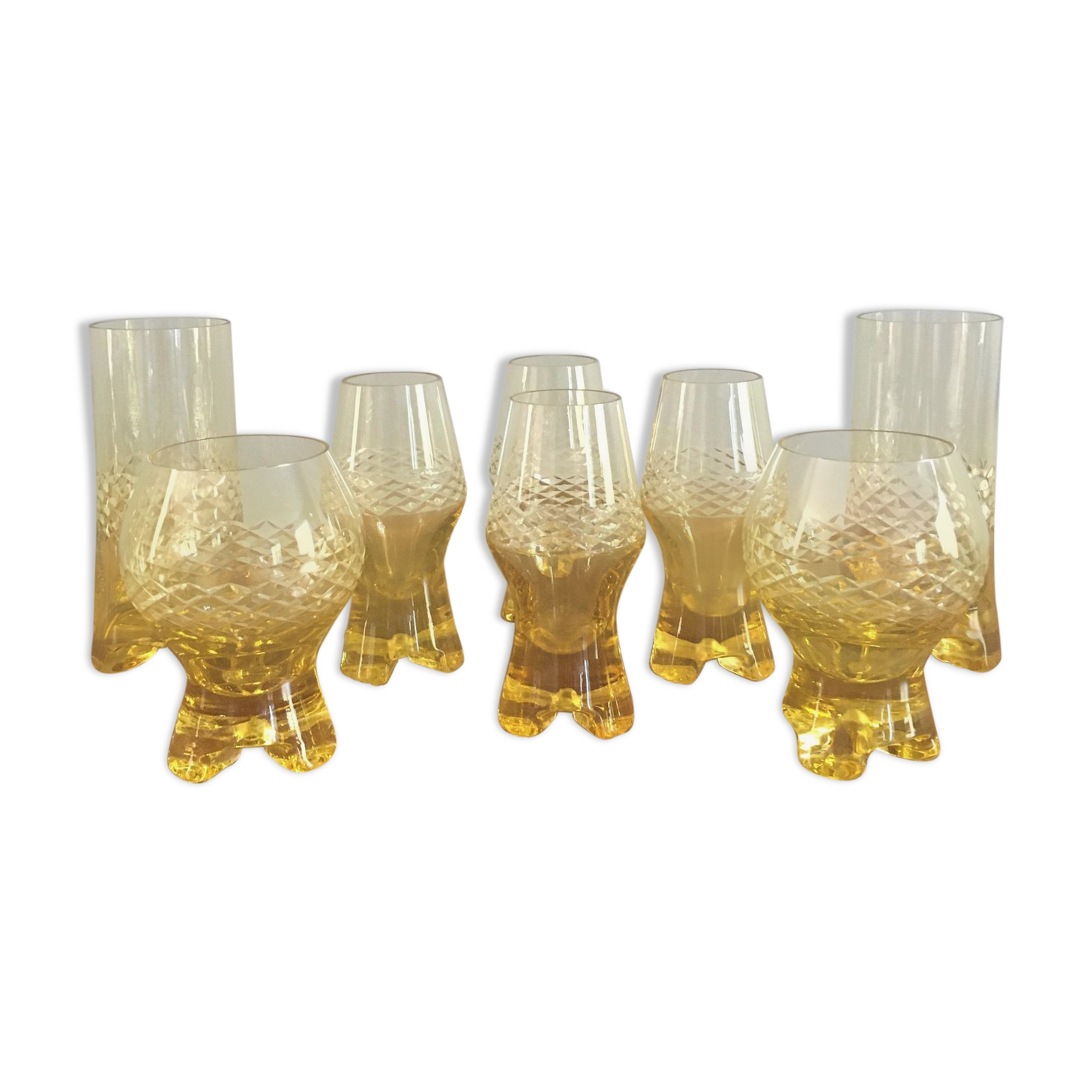 Glasses 1965-1970 in the style of Murano