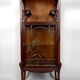 Art Nouveau Display Case, Bronzes and Carved Wood on a Lake Theme, 1900