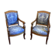 Regency-style armchair pair /Charles X