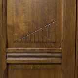 Art Deco carved oak wardrobe - Flemish workshop circa 1930