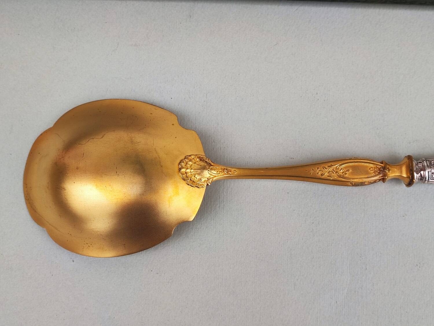 Sterling silver serving spoon