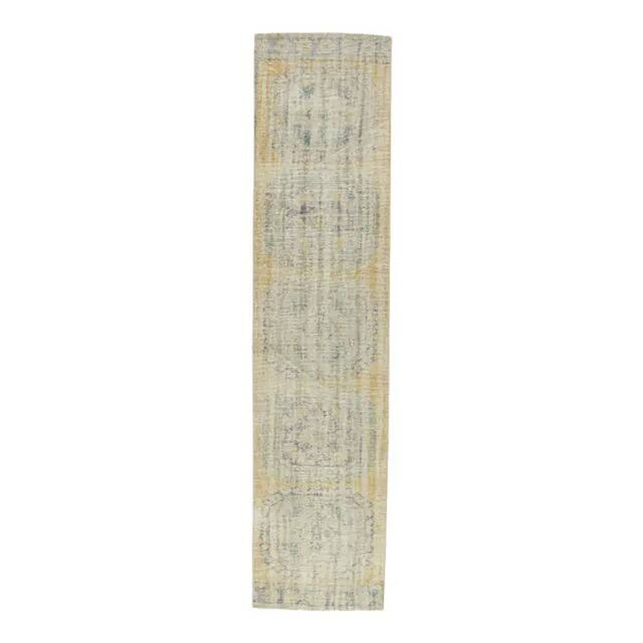 1970s Turkish Oushak Wool Distressed Rug 81x352