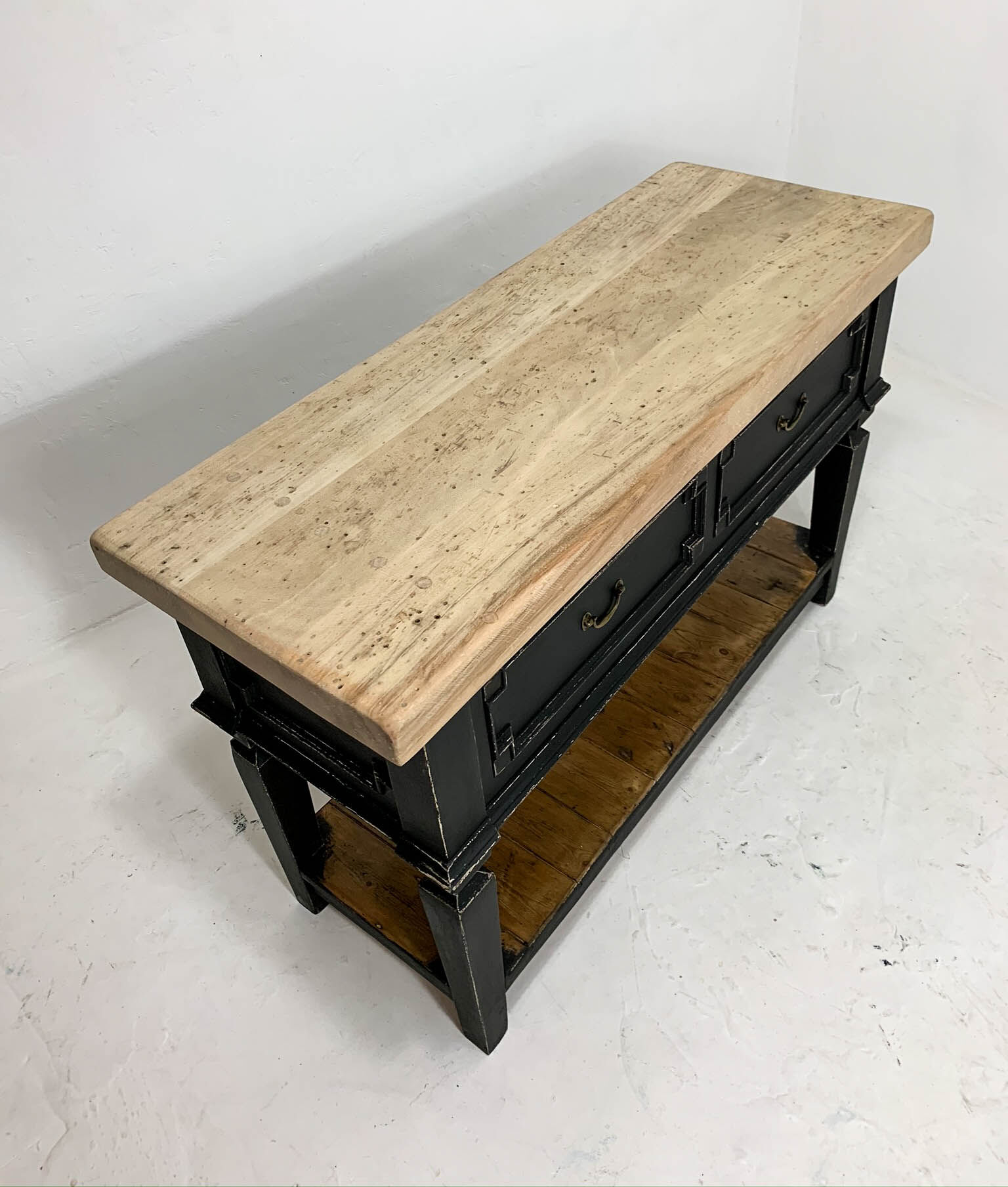 Century chopping block worktable butcher block kitchen island 20th