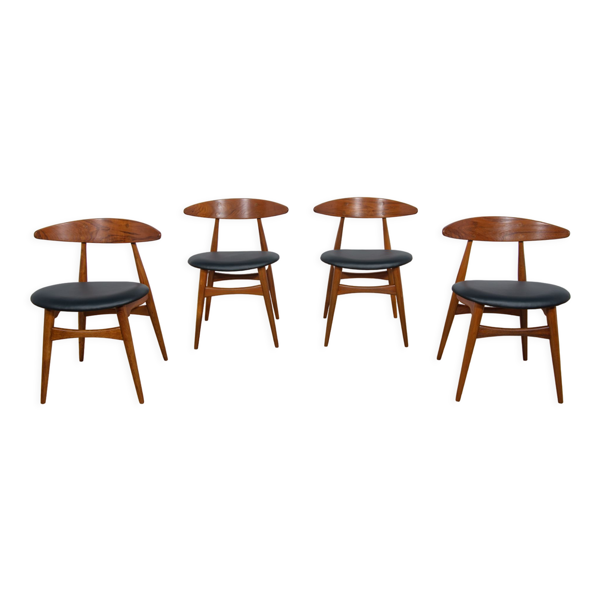 Mid century danish ch33 dining chairs by Hans J. Wegner for Carl Hansen & søn, set of 4