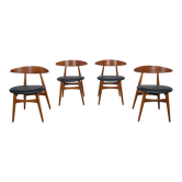 Mid century danish ch33 dining chairs by Hans J. Wegner for Carl Hansen & søn, set of 4