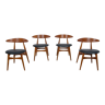 Chaises de salle à manger danoises ch33 du milieu du siècle par Hans J. Wegner pour Carl Hansen & Son