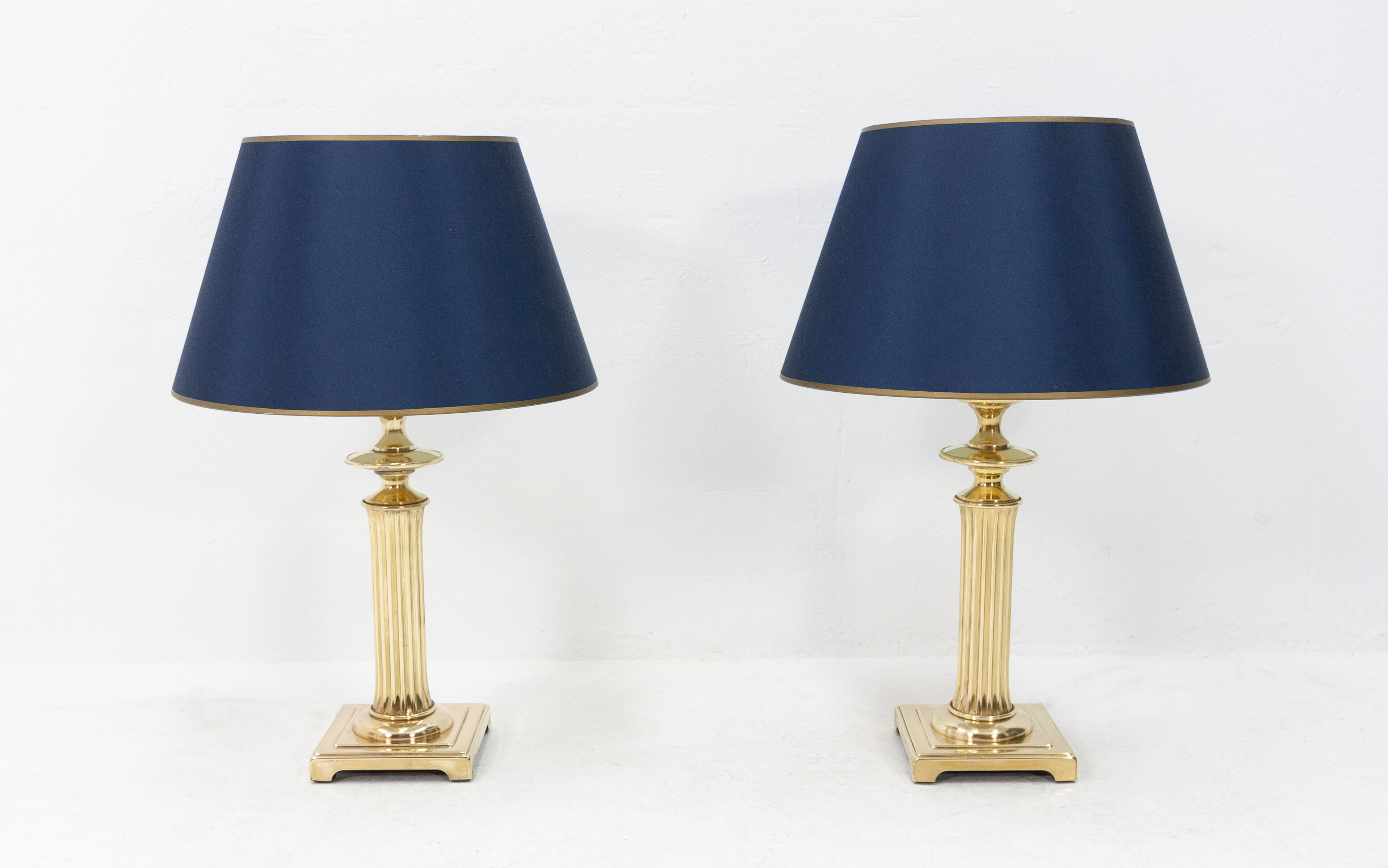 Two brass Herda table lamps