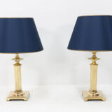 Two brass Herda table lamps