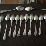 Silver metal cutlery