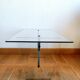 Table basse verre et fer forgé, Italie 1960