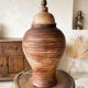 70s Jarre Lamp in Artisan Terracotta Wabi-Sabi / Mediterranean