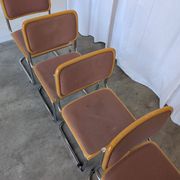 Set of 6 Vintage Cesca Chair by Bene Austria 1970s / Mid Century Chrome Din