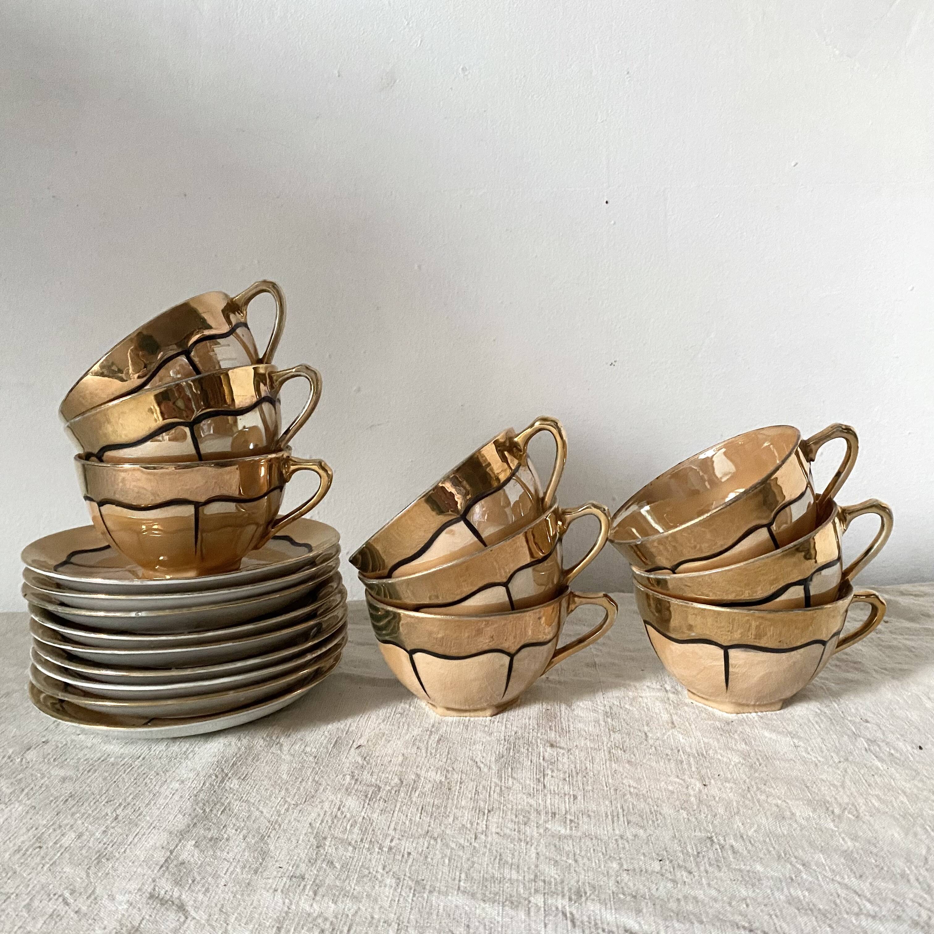 Vintage fine porcelain teacups from Japan