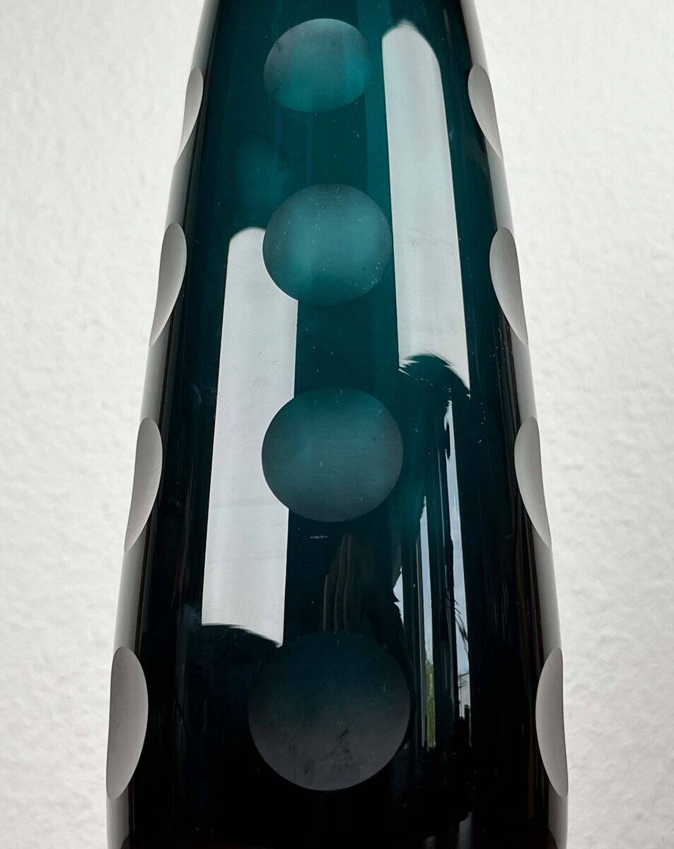 Mid-century German glass vase by Karl Friedrich Glas, 1960s.