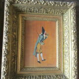 2 antique paintings from the 1700s in golden frame painter De'loste