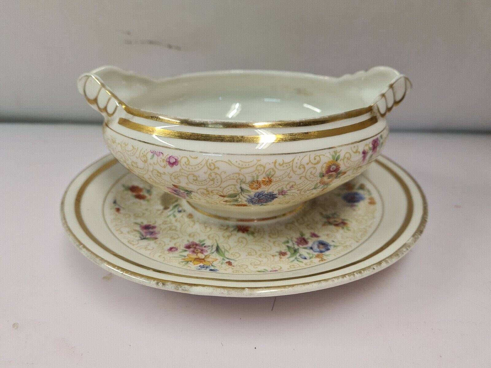 Limoges porcelain gravy boat