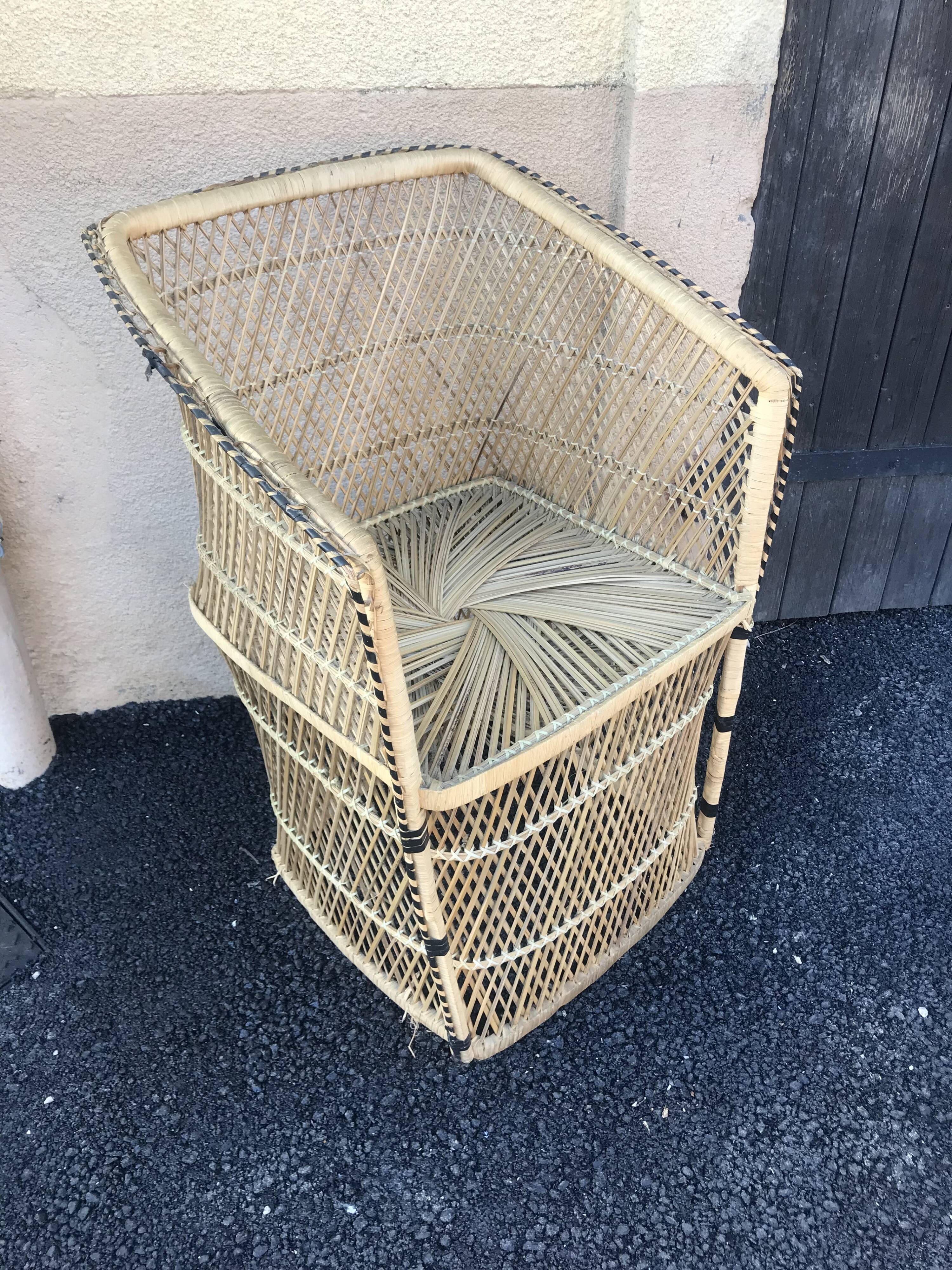 Children's rattan chair