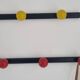 Duo of 4 and 5 ball coat racks