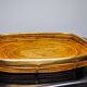 Rattan and brass tray, Italy, 1970