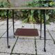 Table d'appoint ou desserte vintage plateau formica couleur bois