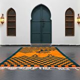 Natural handmade Moroccan rug 3 x 2 m