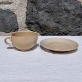 Stoneware cup with saucer Grès du Marais