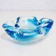 Cendrier en verre de Murano bleu