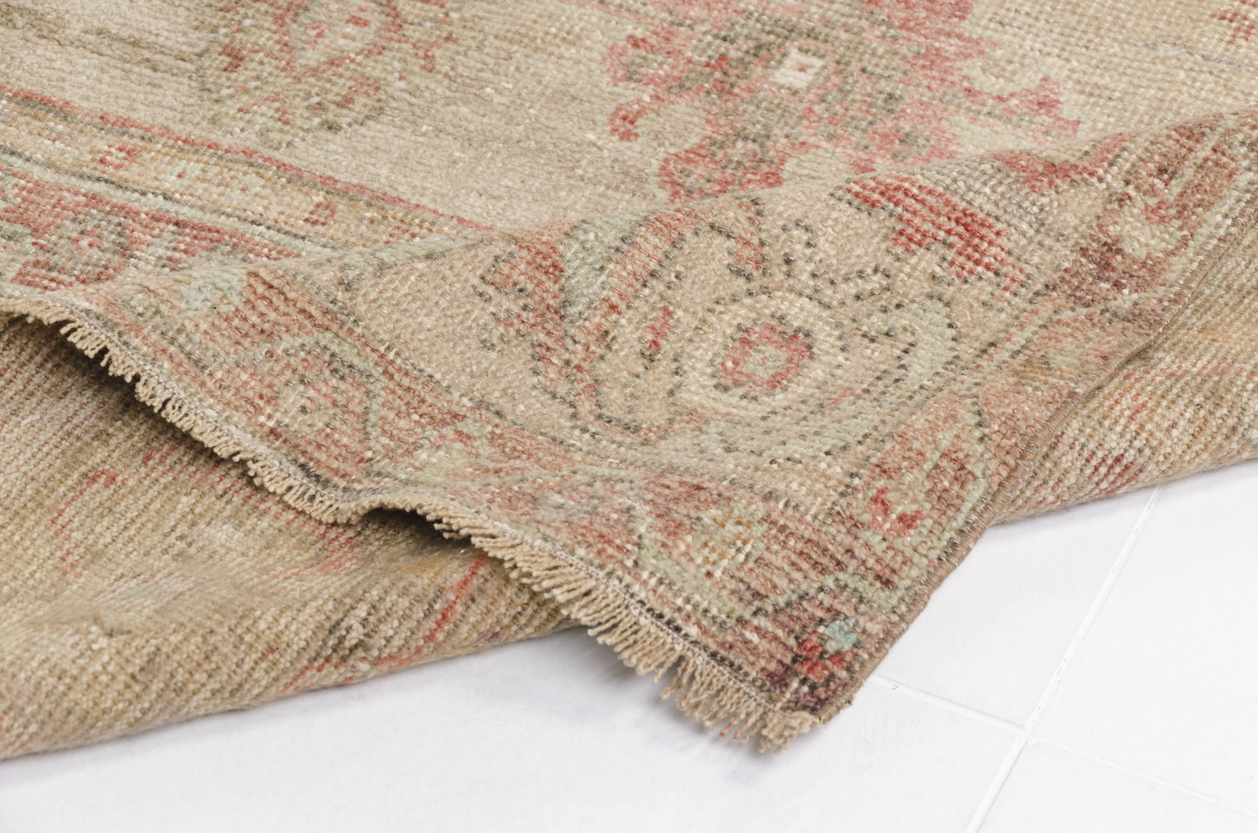 Oushak Vintage Wool Carpet