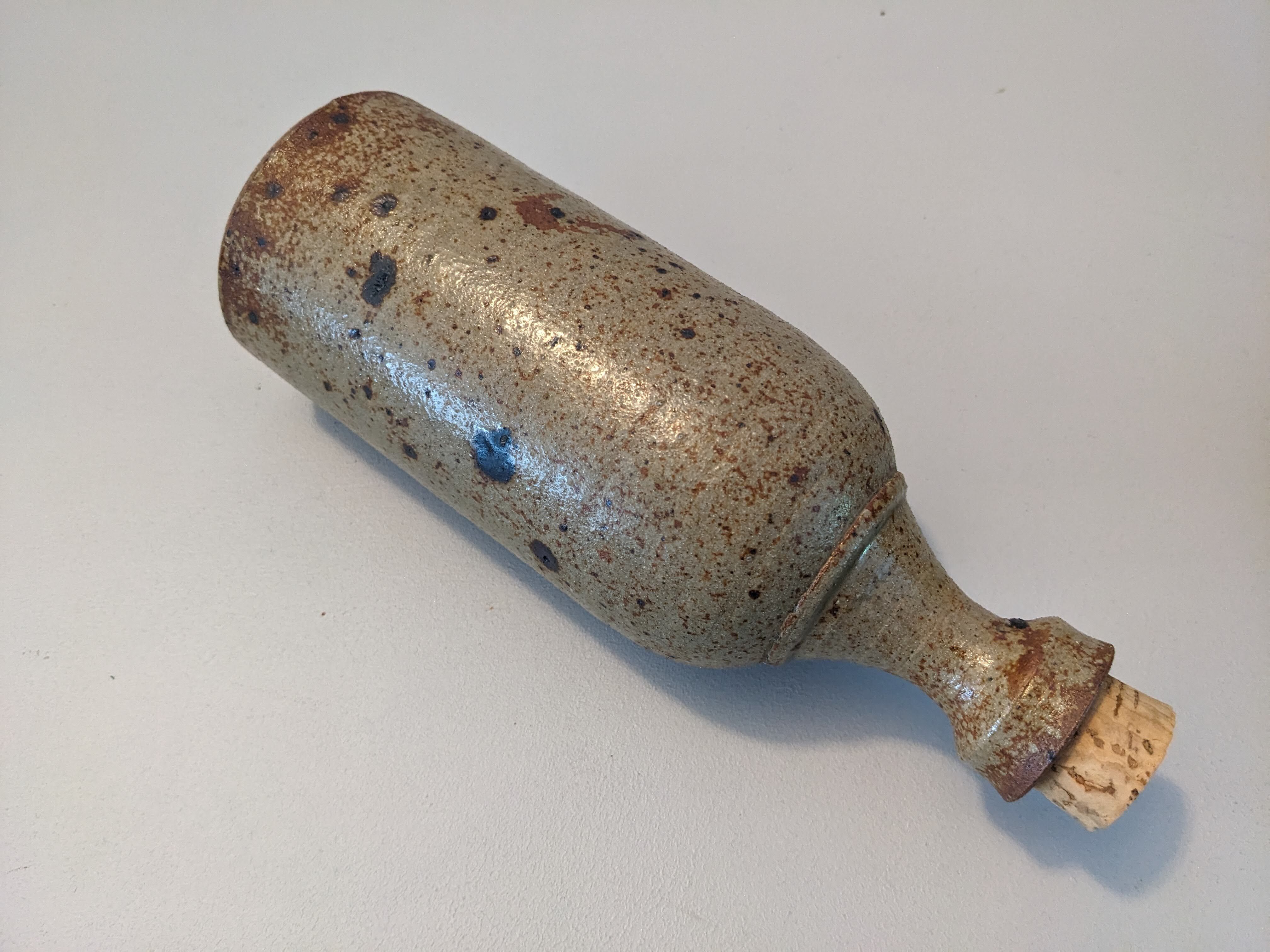 Pyrite stoneware bottle