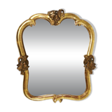 Max Welz Vienna Art Nouveau Hand-Carved Gilded Wood Wall Mirror, Austria, 1930s