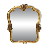 Max Welz Vienna Art Nouveau Hand-Carved Gilded Wood Wall Mirror, Austria, 1930s