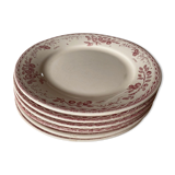Flat porcelain plates